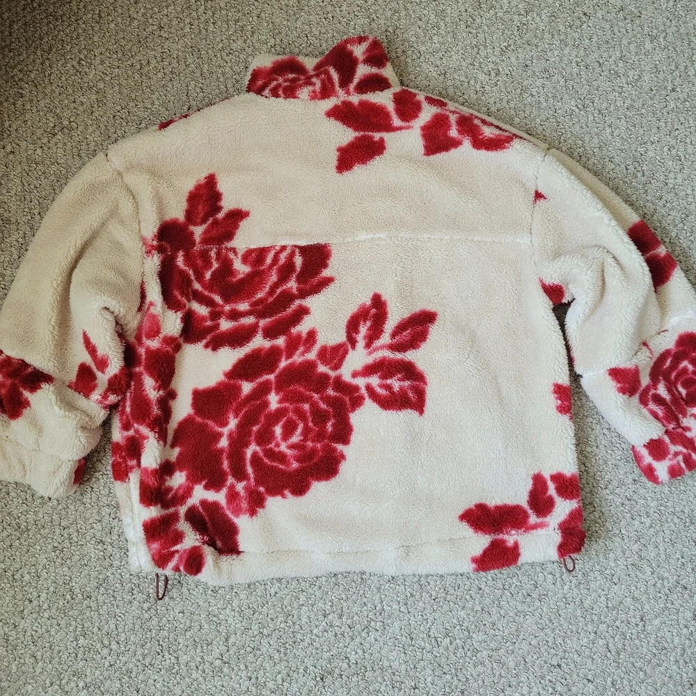 Anthropologie BDG Mae Printed Piled Fleece Super Soft Zip-up Jacket. Oversized - Picture 6 of 8